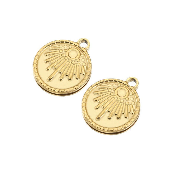 Stainless Steel Heart Shaped Vintage Jewelry Accessories Pendant With Electroplating