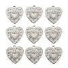 Stainless Steel Heart Shaped Vintage Jewelry Accessories Pendant With Electroplating