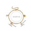 Stainless Steel Heart Shell Moon Stars Patterned Anklet For Women 18K Gold Plated With Artificial Gemstones Semiprecious Stones Simple Style