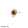 Stainless Steel Heart Square Pendant Jewelry Accessories With Diamondencrusted Zircon And Electroplating