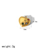 Stainless Steel Heart Square Pendant Jewelry Accessories With Diamondencrusted Zircon And Electroplating