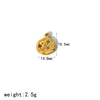 Stainless Steel Heart Square Pendant Jewelry Accessories With Diamondencrusted Zircon And Electroplating