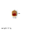 Stainless Steel Heart Square Pendant Jewelry Accessories With Diamondencrusted Zircon And Electroplating