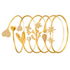 Stainless Steel Heart Star Open Bracelet Plated With 18K Real Gold And Inlaid With 5A Zircon Electroplated Jewelry