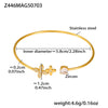 Stainless Steel Heart Star Open Bracelet Plated With 18K Real Gold And Inlaid With 5A Zircon Electroplated Jewelry