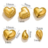 Stainless Steel Heart Water Drop Beaded Jewelry With Totem Pattern Electroplated Accessories