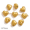 Stainless Steel Heart Water Drop Beaded Jewelry With Totem Pattern Electroplated Accessories