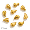 Stainless Steel Heart Water Drop Beaded Jewelry With Totem Pattern Electroplated Accessories