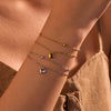 Stainless Steel Heartshaped Doublelayer Pendant Bracelet Electroplated Unisex Couple Bracelet