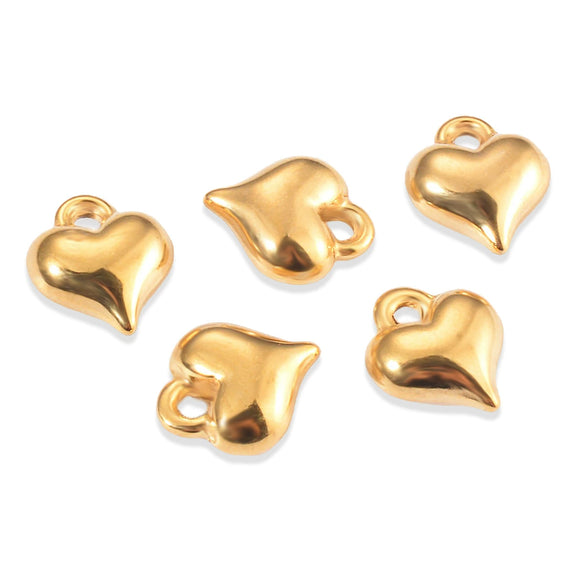 Stainless Steel Heartshaped Electroplated Diy Pendant Jewelry Accessories