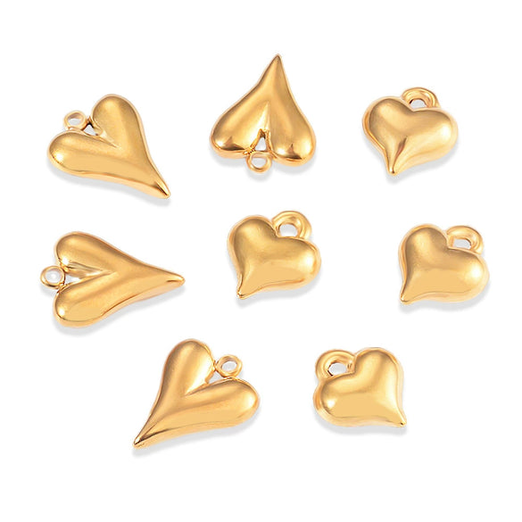 Stainless Steel Heartshaped Electroplated Diy Pendant Jewelry Accessories
