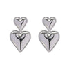 Stainless Steel Heartshaped Electroplated Women's Earrings