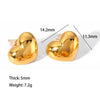 Stainless Steel Heartshaped Electroplated Women's Earrings