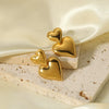 Stainless Steel Heartshaped Electroplated Women's Earrings