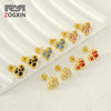 316L Stainless Steel Heartshaped Electroplated Women's Earrings