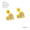 316L Stainless Steel Heartshaped Electroplated Women's Earrings