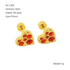 316L Stainless Steel Heartshaped Electroplated Women's Earrings