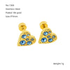316L Stainless Steel Heartshaped Electroplated Women's Earrings