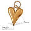 316L Stainless Steel Heartshaped Fashion Jewelry Pendant Accessories For Women 18K Gold Plated