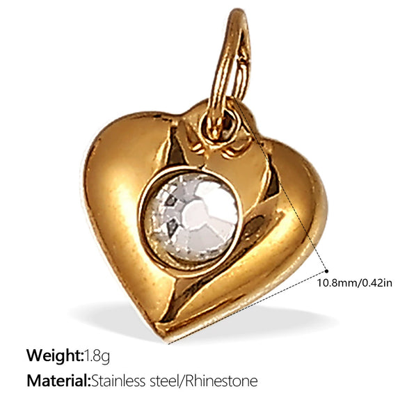 316L Stainless Steel Heartshaped Fashion Jewelry Pendant Accessories For Women 18K Gold Plated