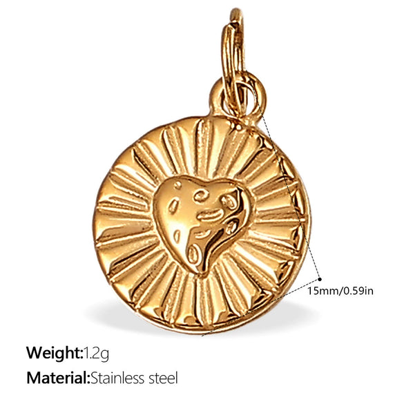316L Stainless Steel Heartshaped Fashion Jewelry Pendant Accessories For Women 18K Gold Plated