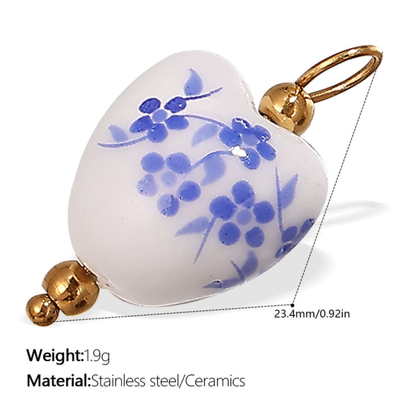 316L Stainless Steel Heartshaped Fashion Jewelry Pendant Accessories For Women 18K Gold Plated