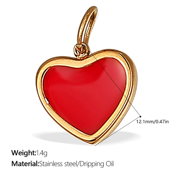 316L Stainless Steel Heartshaped Fashion Jewelry Pendant Accessories For Women 18K Gold Plated