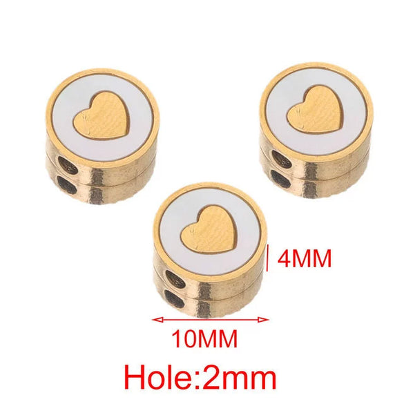 Stainless Steel Heartshaped Fish Pattern Electroplated Jewelry Diy Handmade Bracelet Necklace Accessories