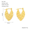 316L Stainless Steel Heartshaped Geometric Earrings For Women