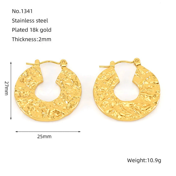 316L Stainless Steel Heartshaped Geometric Earrings For Women