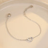 Stainless Steel Heartshaped Hollow Bracelet Electroplating Fashion Style Couple Bracelet