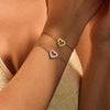 Stainless Steel Heartshaped Hollow Bracelet Electroplating Fashion Style Couple Bracelet