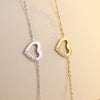 Stainless Steel Heartshaped Hollow Bracelet Electroplating Fashion Style Couple Bracelet