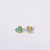 Stainless Steel Heartshaped Imitation Red Agate Pendant Necklace And Earrings With 18K Gold Color Electroplating For Light Luxury Style
