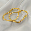 Stainless Steel Heartshaped Love Earrings With Electroplating Design Fashion Style For Women