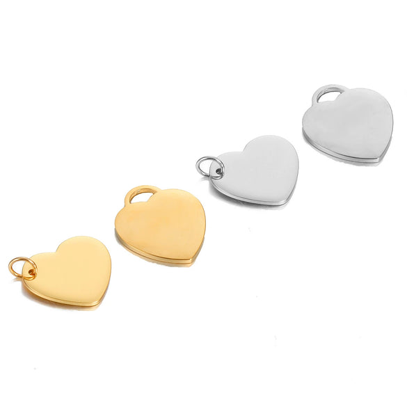 Stainless Steel Heartshaped Mirror Polished Electroplated Jewelry Accessories Pendant