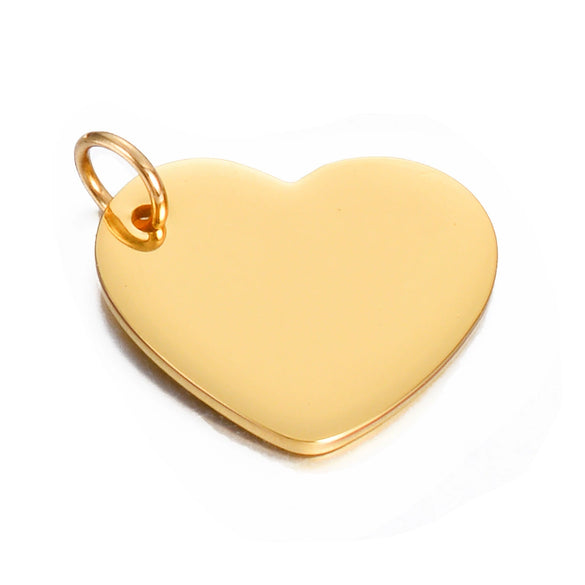 Stainless Steel Heartshaped Mirror Polished Electroplated Jewelry Accessories Pendant
