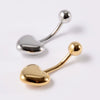 Stainless Steel Heartshaped Navel Ring And Breast Ring For Unisex