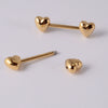 Stainless Steel Heartshaped Navel Ring And Breast Ring For Unisex