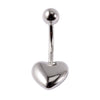 Stainless Steel Heartshaped Navel Ring And Breast Ring For Unisex