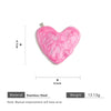 Stainless Steel Heartshaped Pendant With Dripping Oil Design Geometric Style Fashion Simple Diy Jewelry Material