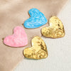 Stainless Steel Heartshaped Pendant With Dripping Oil Design Geometric Style Fashion Simple Diy Jewelry Material