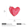 Stainless Steel Heartshaped Pendant With Dripping Oil Design Geometric Style Fashion Simple Diy Jewelry Material