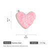 Stainless Steel Heartshaped Pendant With Dripping Oil Design Geometric Style Fashion Simple Diy Jewelry Material
