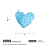 Stainless Steel Heartshaped Pendant With Dripping Oil Design Geometric Style Fashion Simple Diy Jewelry Material