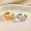 Stainless Steel Heartshaped Ring For Women Electroplated Fashion Style