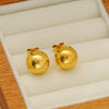 Stainless Steel Hemisphere Geometric Electroplated Women's Earrings