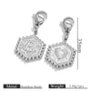Stainless Steel Hexagon English Letter Pendant Accessories With Electroplating