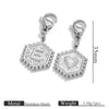 Stainless Steel Hexagon English Letter Pendant Accessories With Electroplating