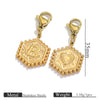 Stainless Steel Hexagon English Letter Pendant Accessories With Electroplating